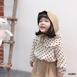 Áo cổ bèo chấm bi A1865