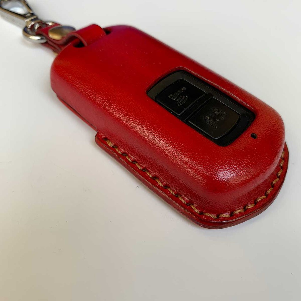 Bao chìa khóa xe Lead - màu đỏ - da bò thật - sản phẩm thủ công MC399