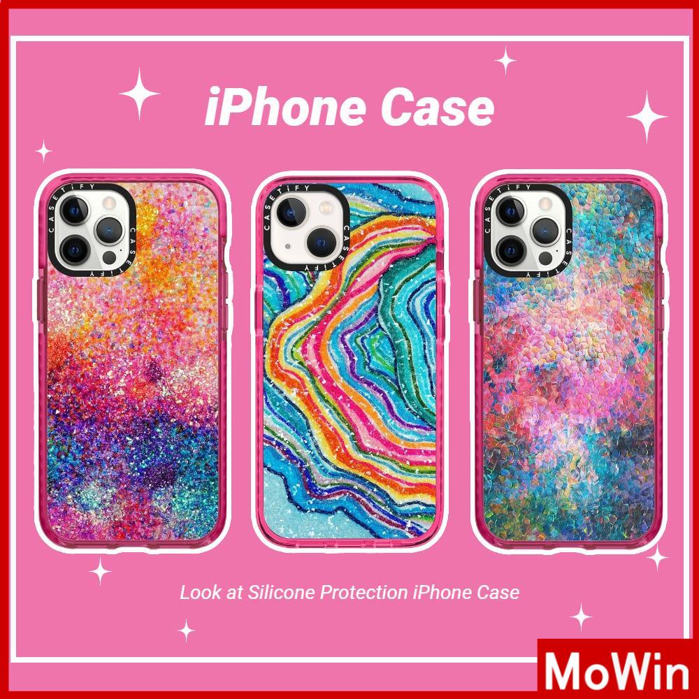 Ốp Điện Thoại Silicone Mềm Trong Suốt Vỏ Dày Chống Sốc Màu Gradient Cho iPhone 13 Pro Max 12 Pro Max 11 7 Plus