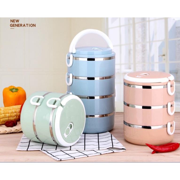 HỘP ĐỰNG CƠM( CÀ MÊN) LÕI INOX VỎ NHỰA LÚA MẠCH
