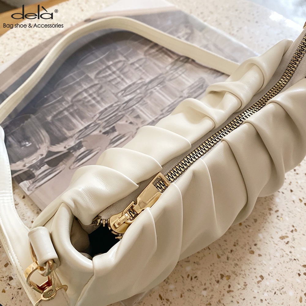 Dela Túi Đeo Vai Hình Đám Mây Xếp Ly Phong Cách Hàn Quốc Thời Trang Mới 2022 Cho Nữ