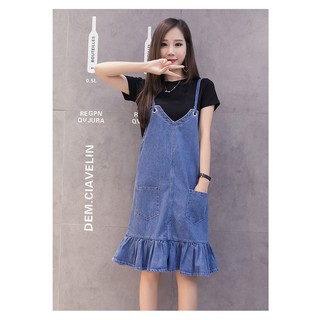 Đầm Bầu - Sét Yếm Jean Đuôi Cá + Áo