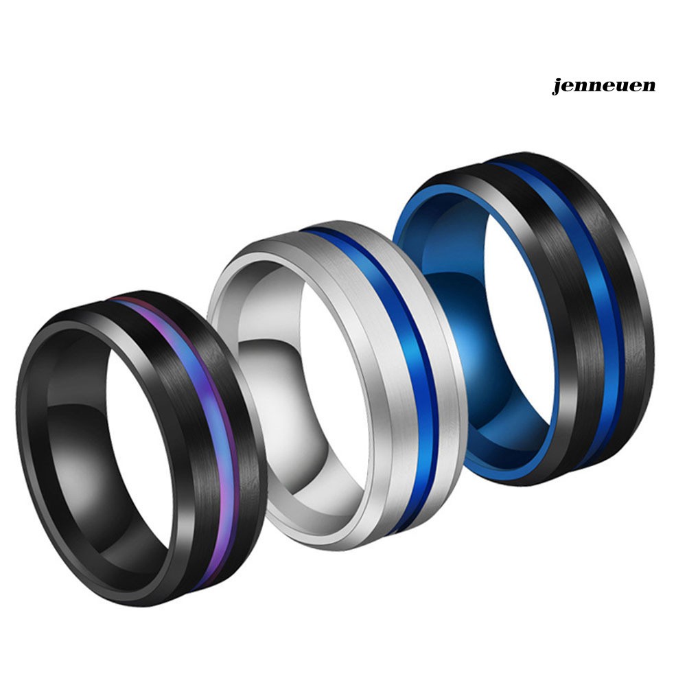 Nhẫn Đeo Tay Thép Titan 8mm Thời Trang Dành Cho Cả Nam Và Nữ