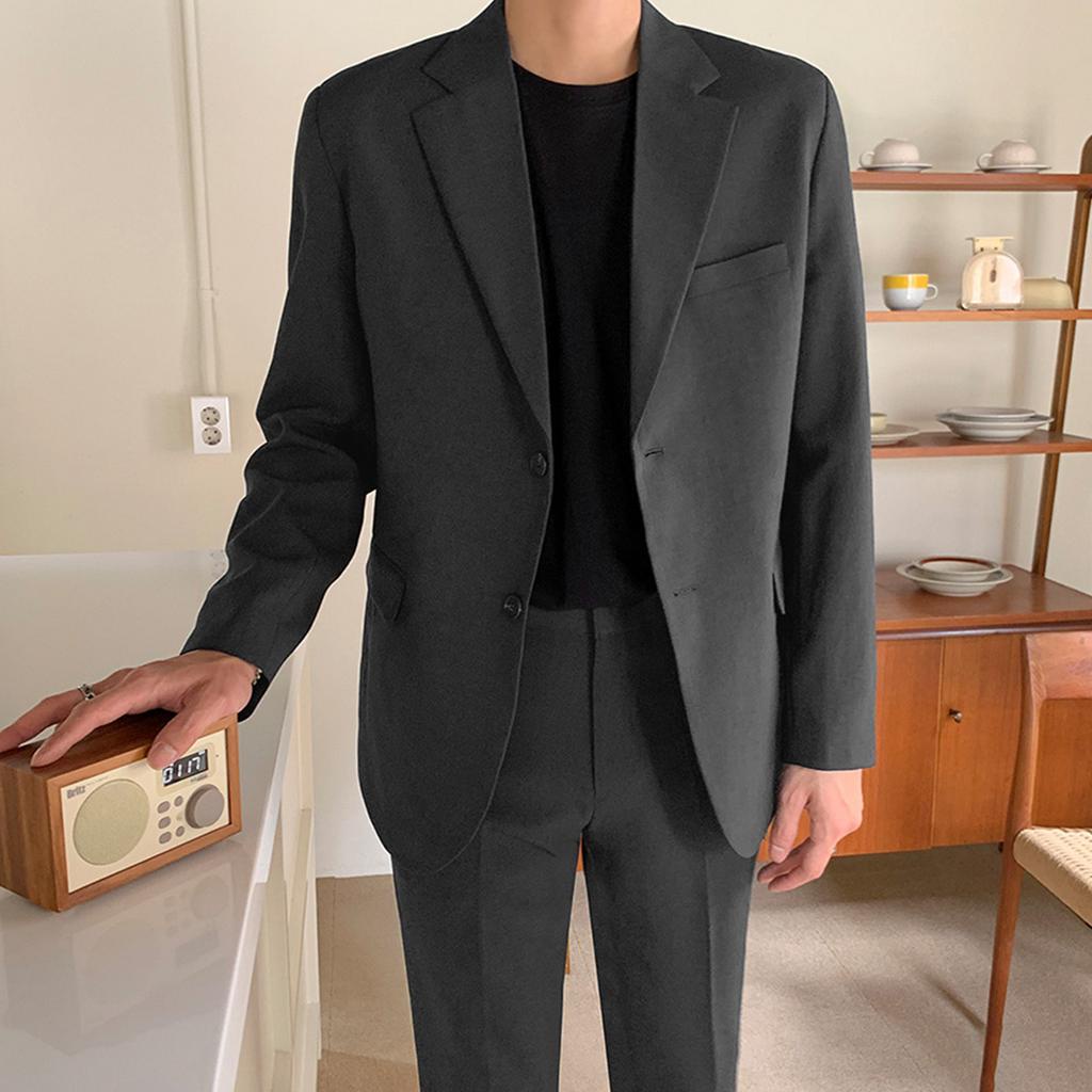 Áo blazer nam JBAGY vải kaki co giãn, thiết kế 1 lớp thoáng mát JK0106