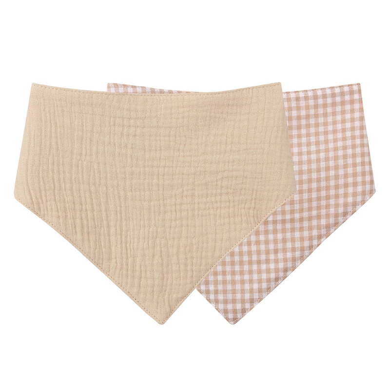 Yếm Ăn Tam Giác Có Nút Bấm Hai Mặt Dành Cho Bé Sơ Sinh