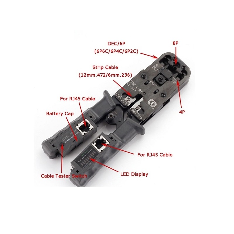 Kìm mạng đa năng + Chức năng test dây mạng HT-022
