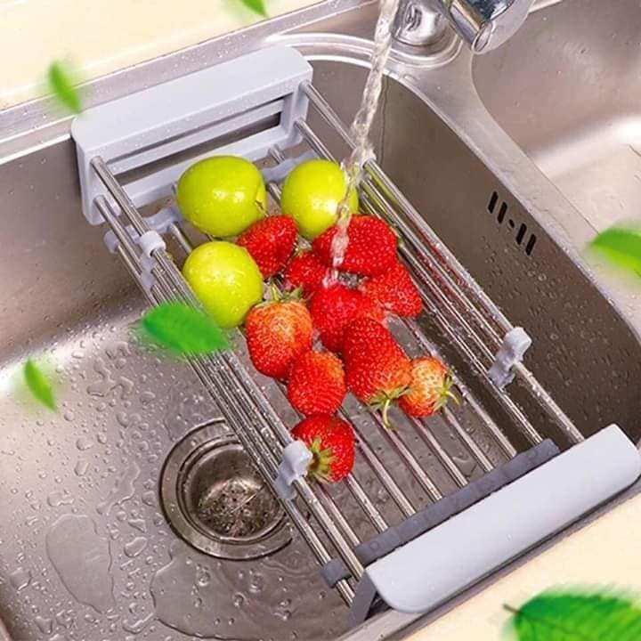 Kệ INOX cao cấp gác bồn rửa kéo giãn thông minh