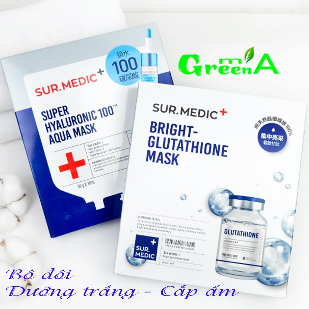 Mặt Nạ Dưỡng Trắng Da Chuyên Sâu Sur.Medic+ Bright Glutathione Mask 30g (Miếng lẻ) NHẬP KHẨU CHÍNH HÃNG CÓ TEM | BigBuy360 - bigbuy360.vn