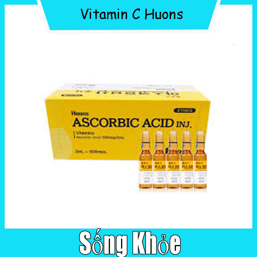 Vitamin C Huons Hàn Quốc (Dùng mix với tảo xoắn/hồng sâm) cải thiện làn da, chống lão hóa, giảm thâm nám