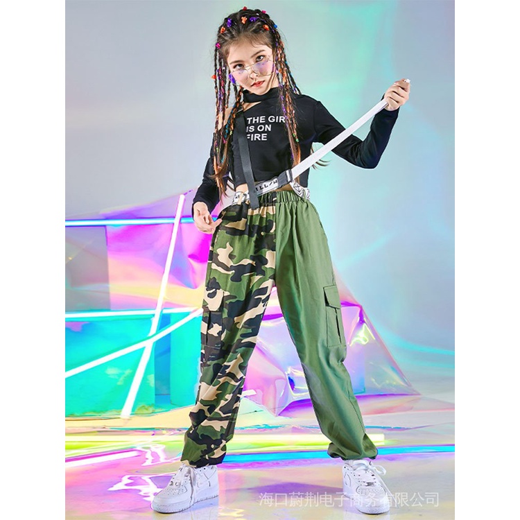 Bộ Trang Phục Nhảy Hiphop Thời Trang Thu Đông Dành Cho Bé Gái 3.27