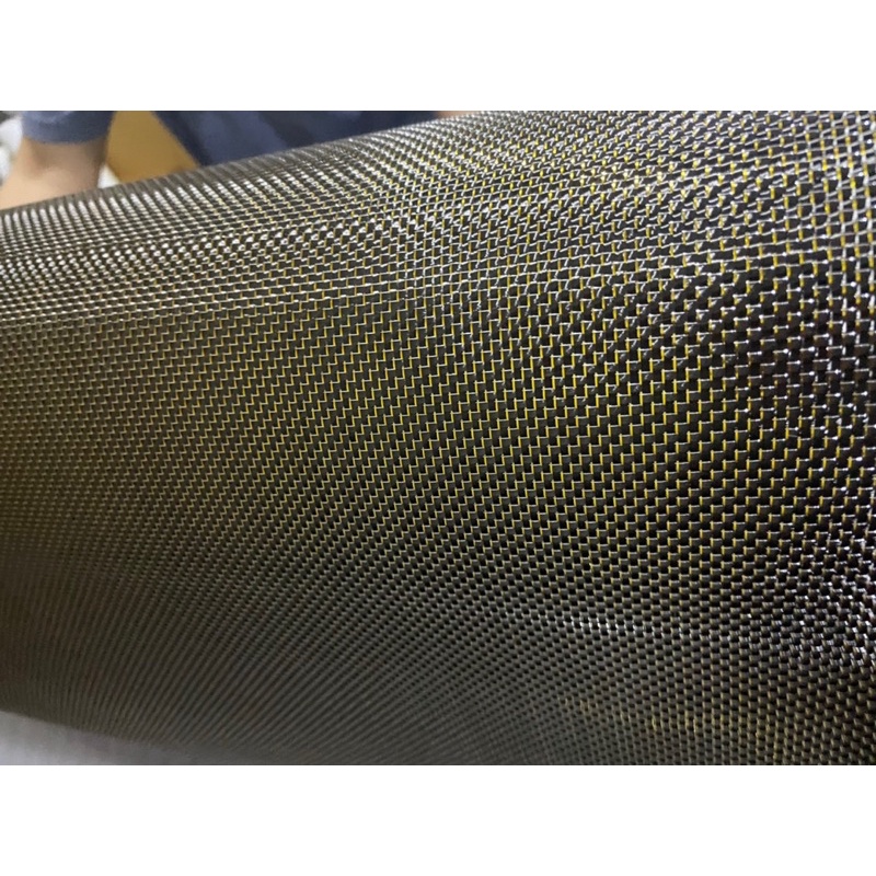 Vải carbon caro kevla vàng bạc