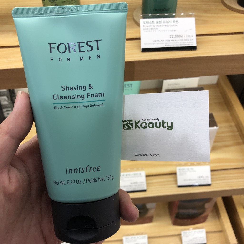 Sữa rửa mặt và cạo râu dành cho nam Innisfree Forest for men Shaving and Cleansing Foam 150g
