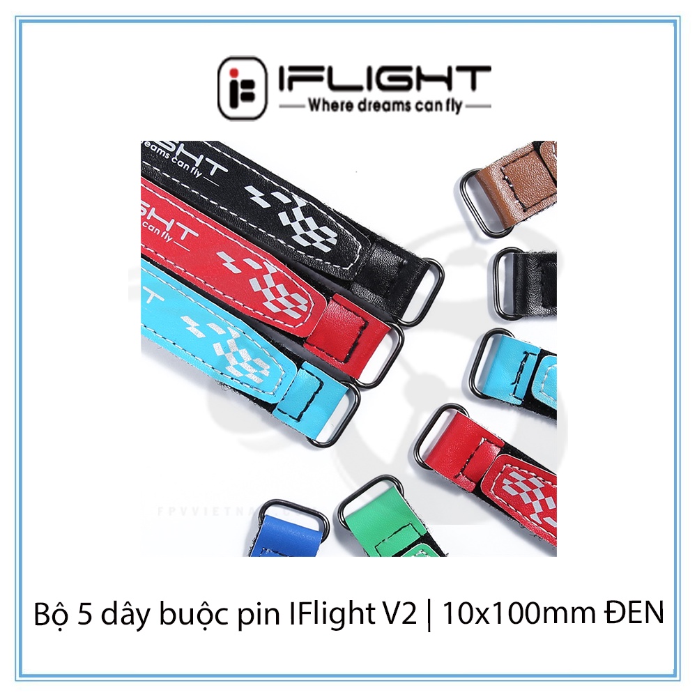 Bộ 5 dây buộc pin IFlight V2 | 10x100mm ĐEN