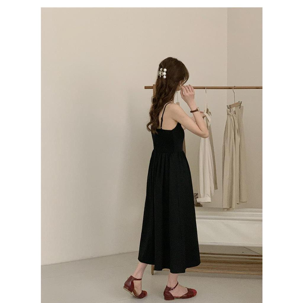 Đầm Dài Hai Dây Màu Đen 62441