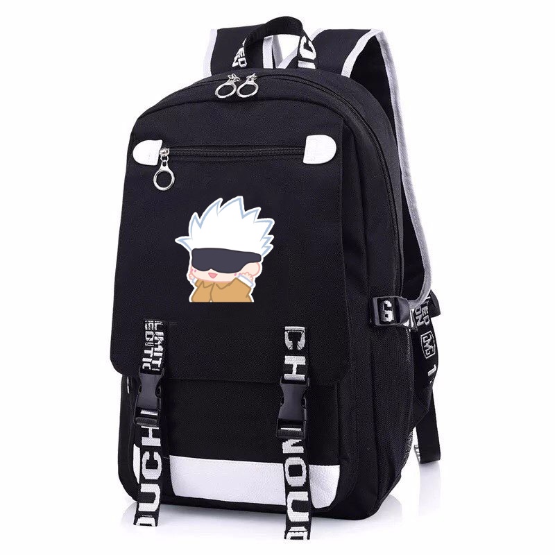 Balo nam nữ in hình JUJUTSU KAISEN VER TẬP THỂ DỤC chibi anime cặp sách đi học