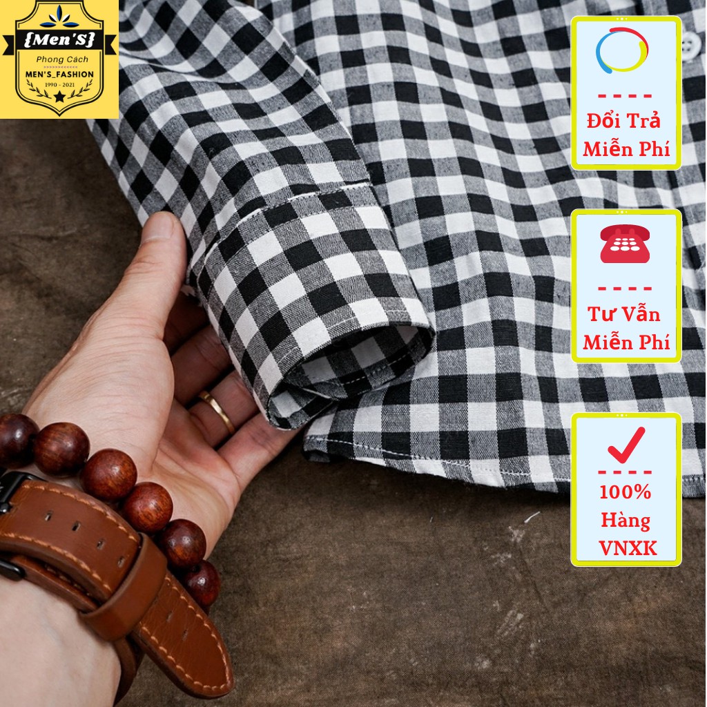 Áo sơ mi nam, áo sơ mi nam Hàn Quốc kẻ karo, kiểu dáng đẹp, trẻ trung năng động. | BigBuy360 - bigbuy360.vn