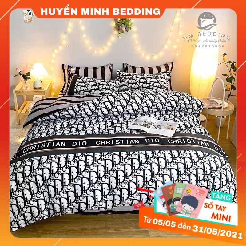 BỘ CHĂN GA VÀ VỎ GỐI THỜI TRANG POLY COTTON DIO CAO CẤP - Bộ Chăn Ga Gối 5 Món CAO CẤP