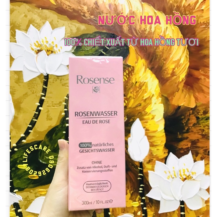 [Hàng Đức] Nước Hoa Hồng Thiên Nhiên Nguyên Chất 100% Rosense  Đức,300ml