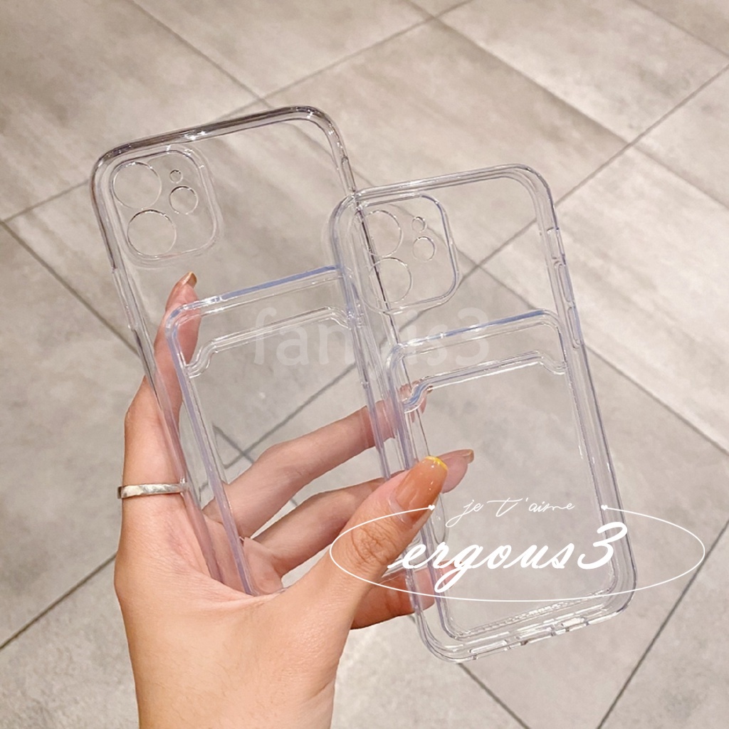 Ốp điện thoại chống sốc đựng thẻ thích hợp cho Iphone 13 12 11 Pro Max Xr Xs Max Se 2020 8 7 Plus 12 13 Mini