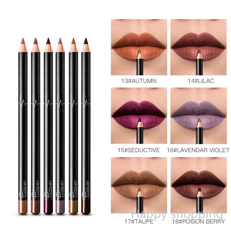 (Hàng Mới Về) Set 6 Chì Kẻ Viền Môi Trang Điểm Lâu Trôi | BigBuy360 - bigbuy360.vn