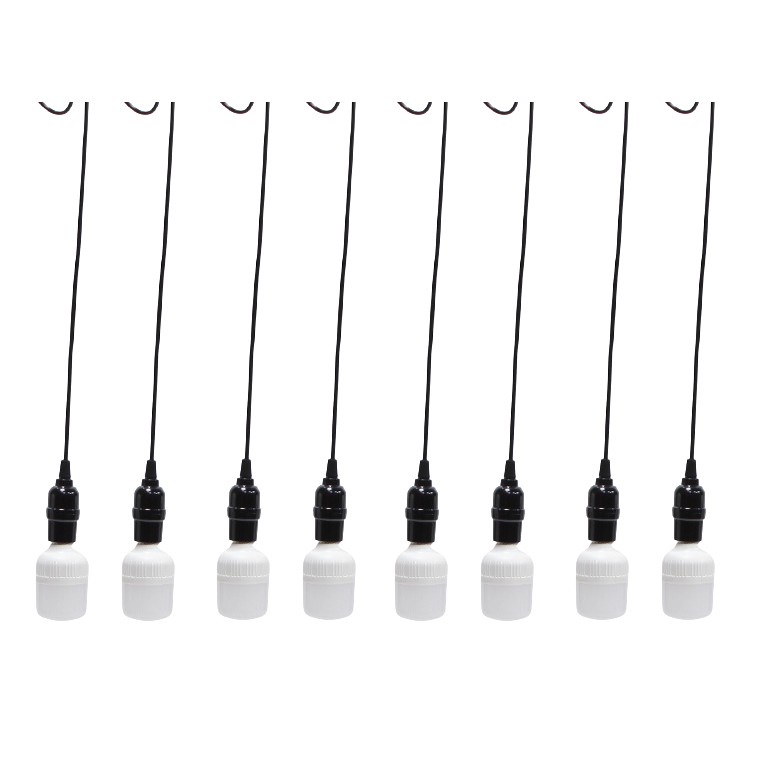 Bộ 8 dây đèn thả cổ điển Vintage bóng đèn led búp trụ 18w