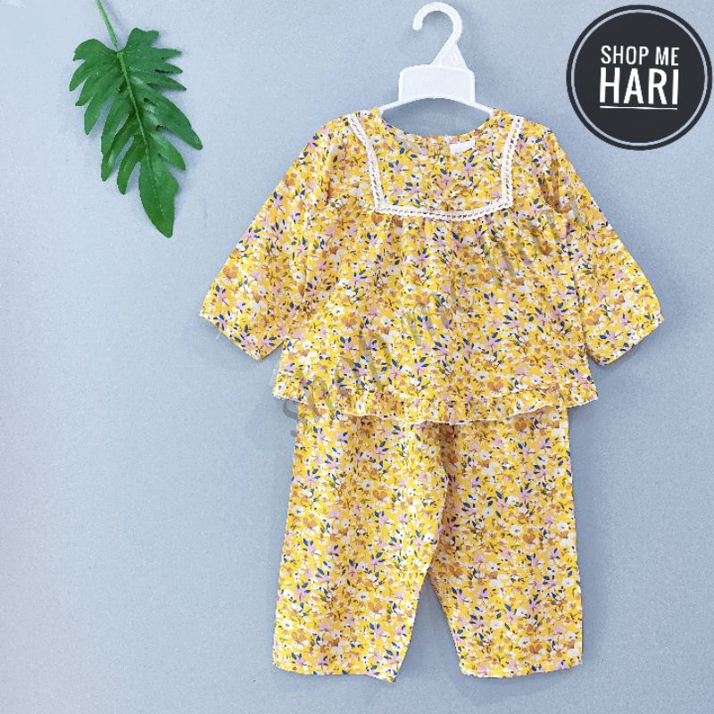 Bộ tole quần dài tay dài ren vuông