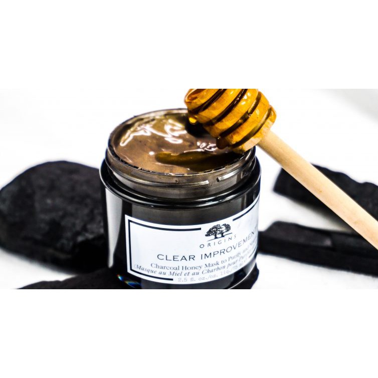 ORIGINS 🌿 Mặt nạ dưỡng da Clear Improvement™ Charcoal Honey Mask to Purify and Nourish