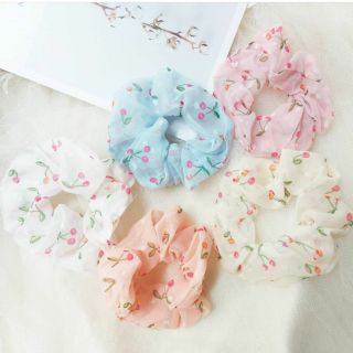 Scrunchies voan họa tiết cherry