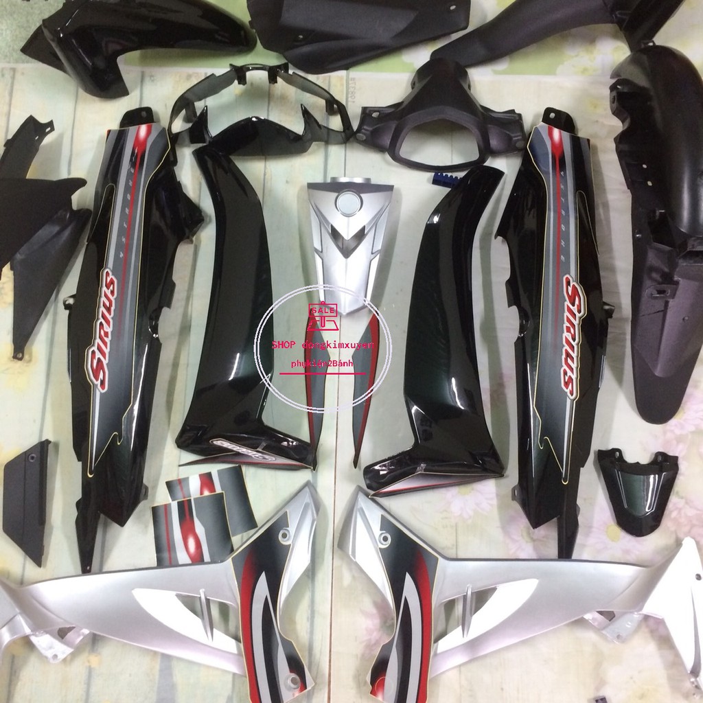 Dàn áo SIRIUS-vỏ nhựa xe SIRIUS RC màu ĐEN- nhựa nguyên sinh ABS