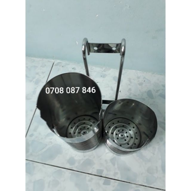 Ống đựng đũa muỗng tròn INOX 304 (đơn, đôi) 1 ngăn, 2 ngăn