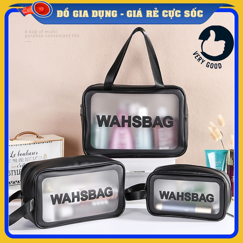 Túi đựng mỹ phẩm, đồ trang điểm du lịch sang trọng tiện dụng Washbag trong suốt, chống thấm nước tiện dụng HL8