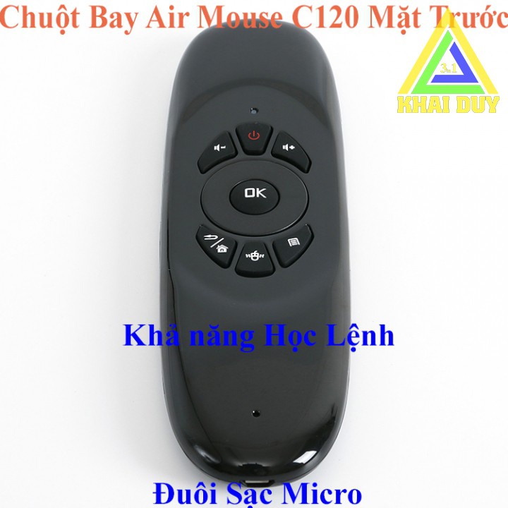 Th?t Remote Điều Khiển Đa Năng Chuột Bay Air Mouse C120 - Kèm 47 Phím Từ A Đến Z Và Chữ Số