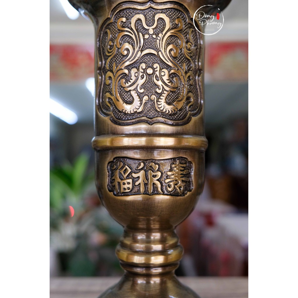 ỐNG ĐỰNG NHANG (ỐNG HƯƠNG) ĐỒNG ĐEN CAO CẤP DÙNG CHO TRANG THỜ GIA TIÊN