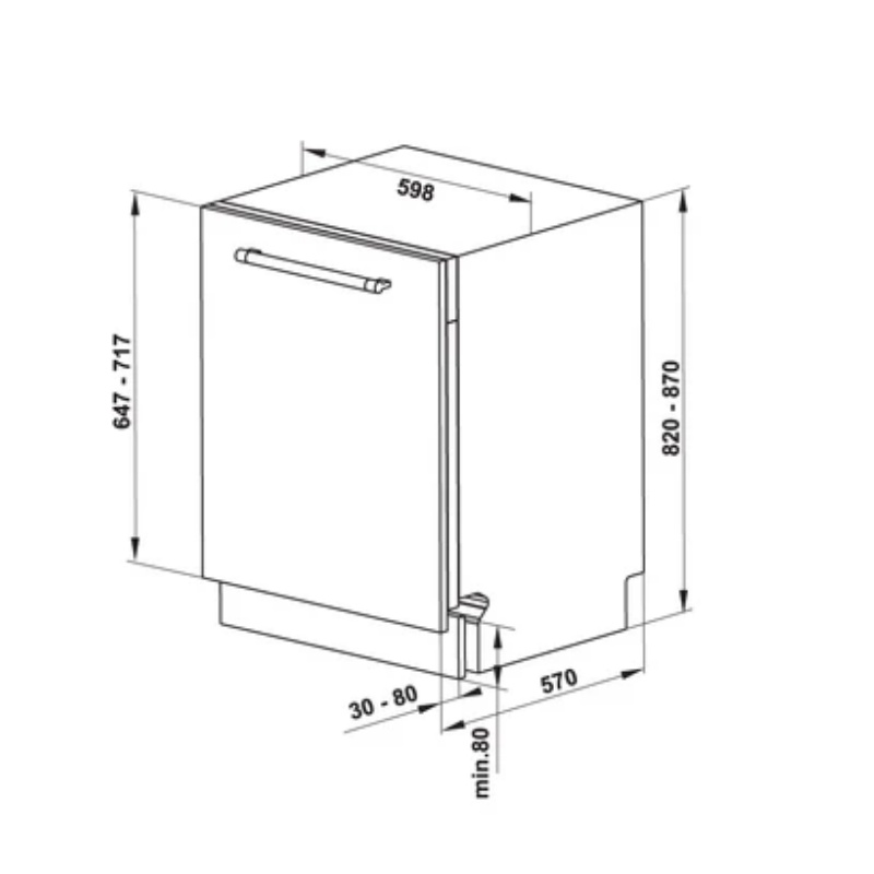 Máy Rửa Chén Âm Tủ HAFELE HDW-FI60D 533.23.320 - Sức chứa 15 bộ đồ ăn