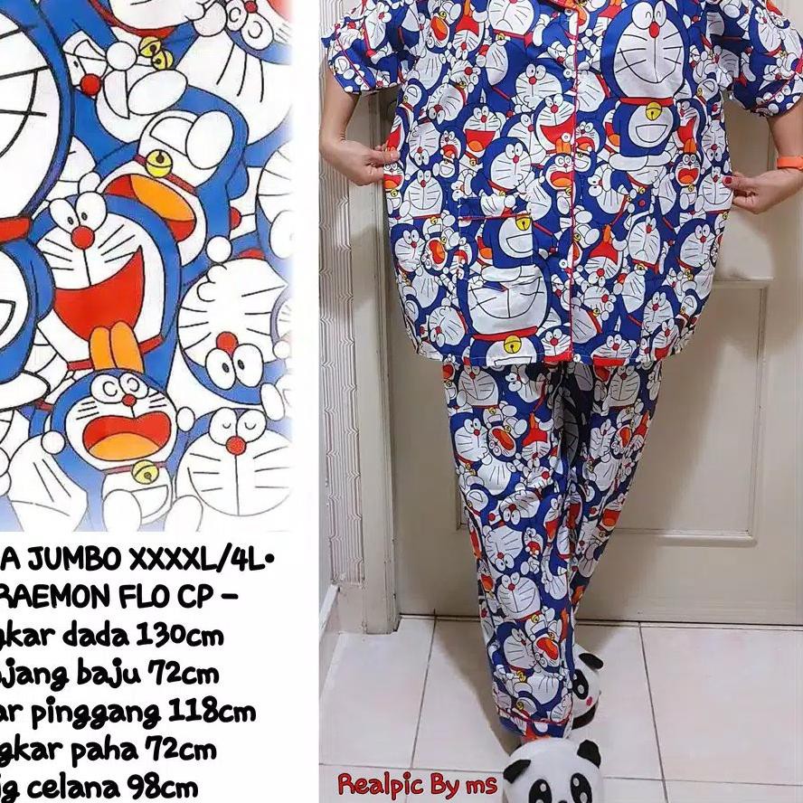 Bộ Đồ Ngủ Pijama 4l Xxxxl 130cm Họa Tiết Doraemon Tsumtsum Minion / Hello Kitty / Elmo Đáng Yêu Cho Mẹ Bầu Kat