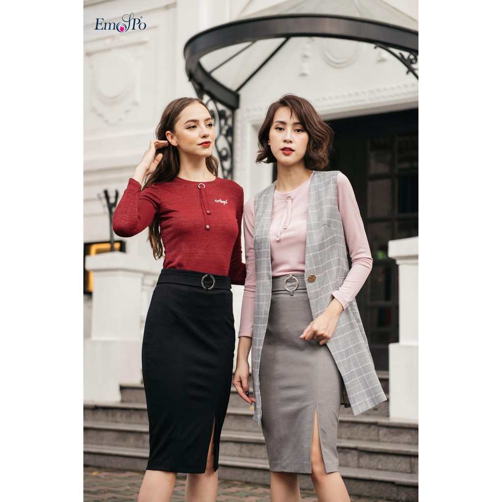 Áo khoác sát nách cổ 2 ve Emspo AGS0064