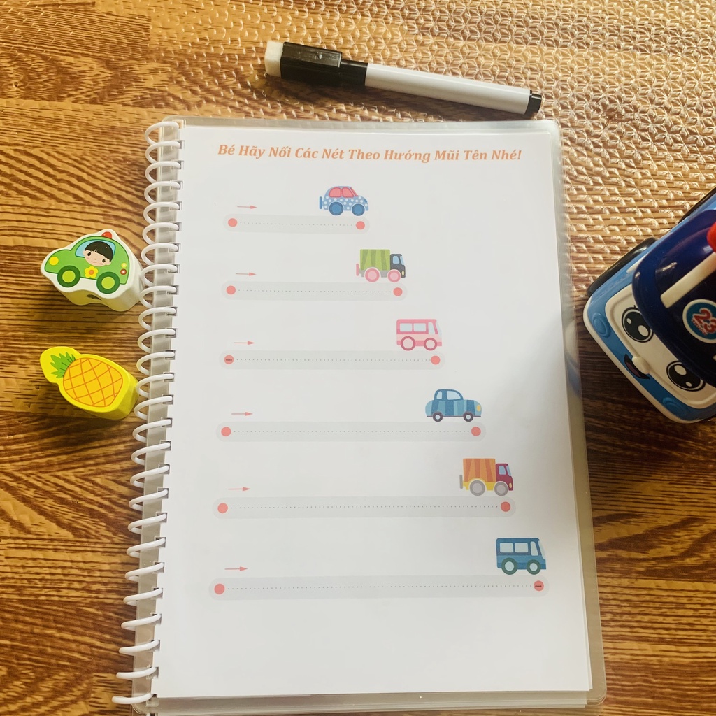 Bộ Vẽ Nét Tập Viết Vui Nhộn Có Thể Xoá Giúp Bé Tập Trung