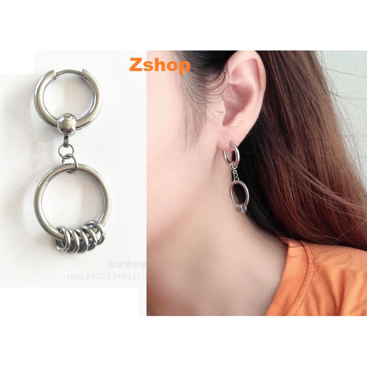 Khuyên tai titan Vòng tròn thả vòng nhỏ MH11