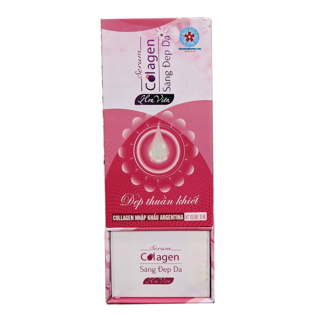 Serum Collagen Sáng Đẹp Da Hoa Viên, dưỡng ẩm da, làm mờ các vết thâm, nám (chai 30ml)