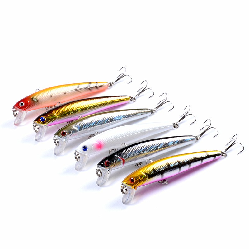 Mồi giả nhử cá thiết kế sinh động chất lượng cao/2 lưỡi câu siêu cứng dài 9.6cm / 9.8g