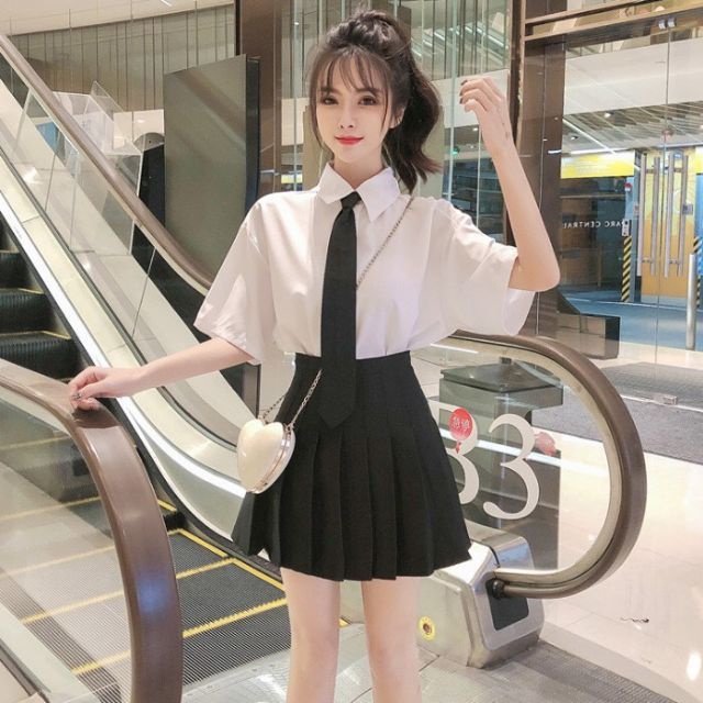 [Hot Trend] Dây cavat unisex phong cách ulzzang học sinh chụp ảnh kỉ yếu dây cà vạt thắt sẵn HARI1221