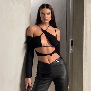 Áo croptop sexy đan dây