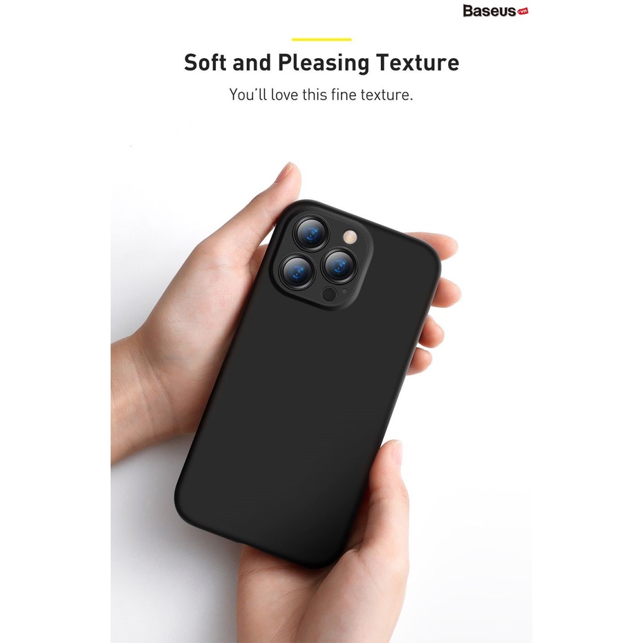 Ốp lưng kháng khuẩn Baseus Liquid Silica Gel Protective Case dành cho iPhone 13 Promax/ 13/ 13 Pro_ Hàng Chính Hãng