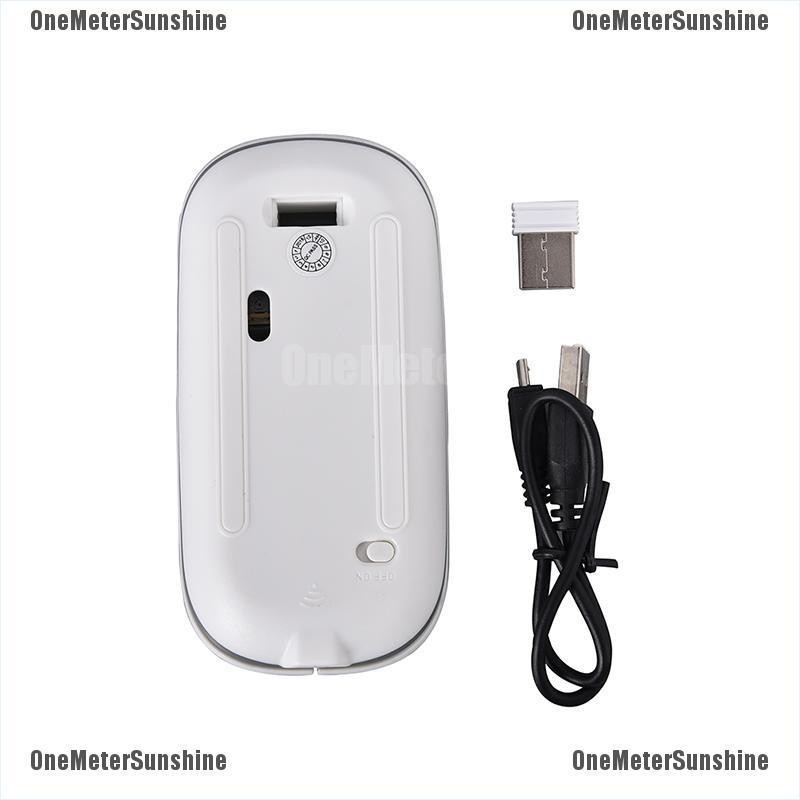 Chuột quang không dây USB nút siêu mỏng không gây tiếng động có thể sạc 2.4ghz