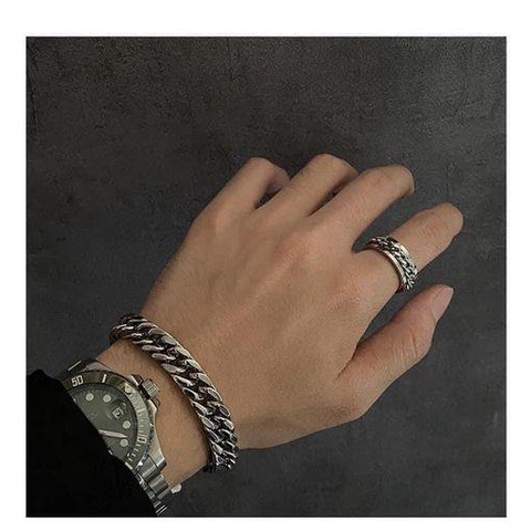 [ Sale off 30% COMBO ] Combo dây chuyền + vòng tay xích Titan KHÔNG GỈ