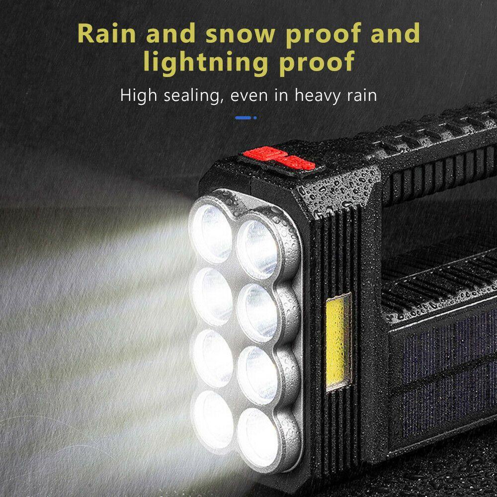 JONYE Đèn Pin Cầm Tay 8 Bóng LED Siêu Sáng Chống Thấm Nước Có Thể Sạc Lại Bằng Cổng