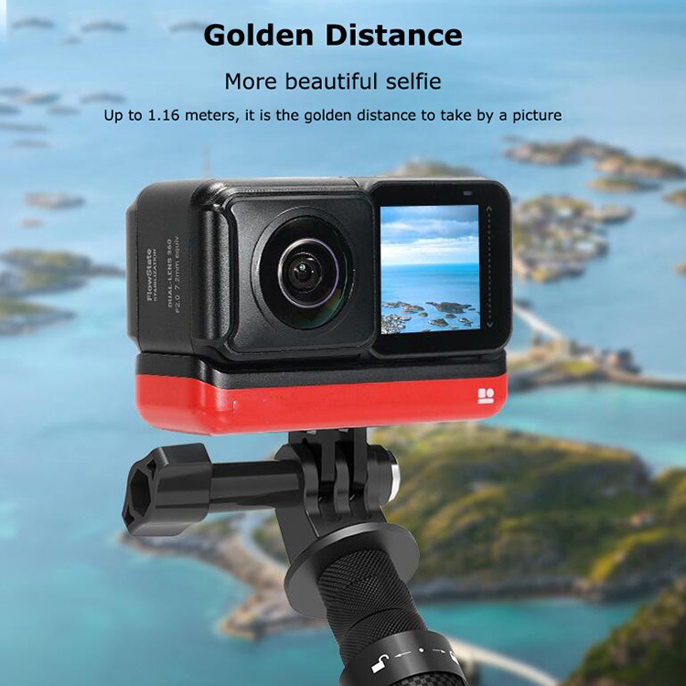 Gậy Chụp Ảnh Selfie Sợi Carbon Dài 1.16m Chống Rung Cho Điện Thoại | BigBuy360 - bigbuy360.vn