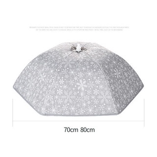 Lồng Bàn Gấp Gọn 6 cạnh có khung sắt tiện lợi, giúp giữ nhiệt tránh bụi bẩn, côn trùng