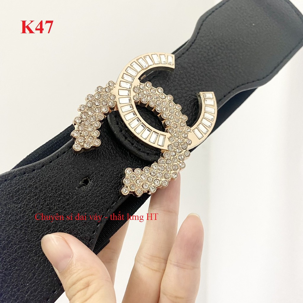 Đai váy belt X họa tiết 5cm K47