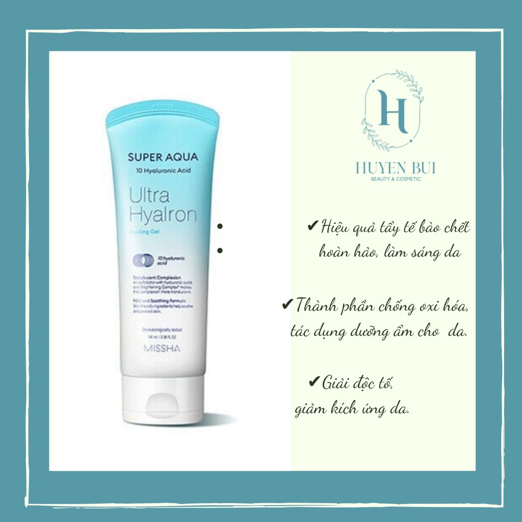 Tẩy da chết Missha Super Aqua D-tox Peeling Gel.